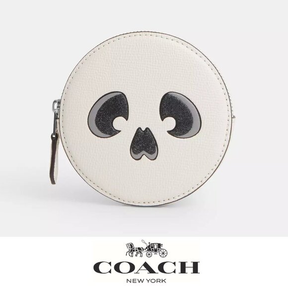 👻 Coach Coin Case With Halloween Skull - Picture 2 of 9